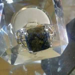 925 sterling silver Agate ring